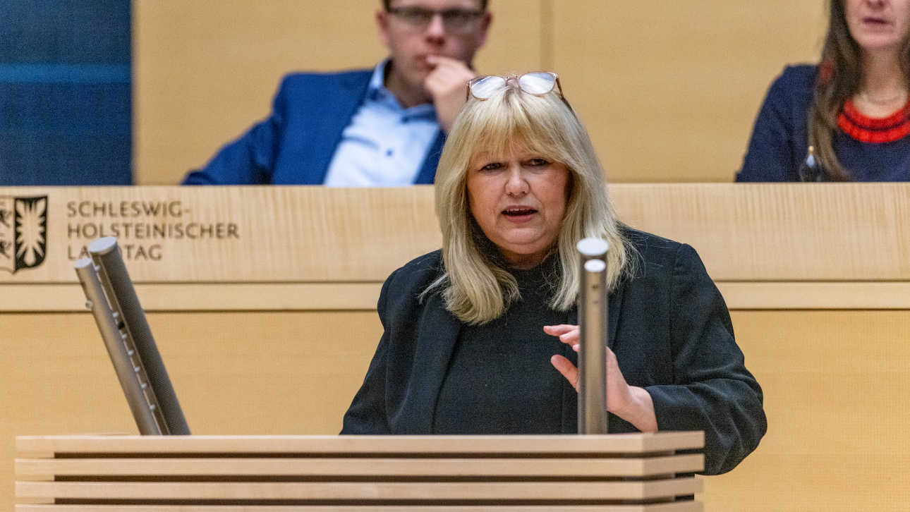 Sandra Redmann (SPD) spricht im Plenum des Landtags Schleswig-Holstein