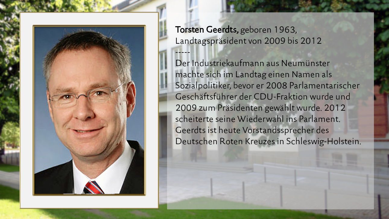 Torsten Geerdts, geboren 1963, Landtagspräsident von 2009 bis 2012