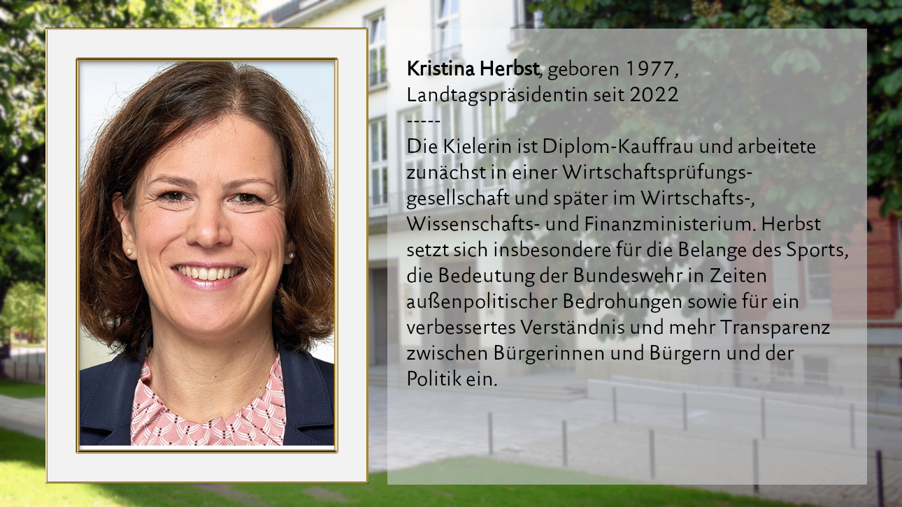 Kristina Herbst, geboren 1977, Landtagspräsidentin seit 2022